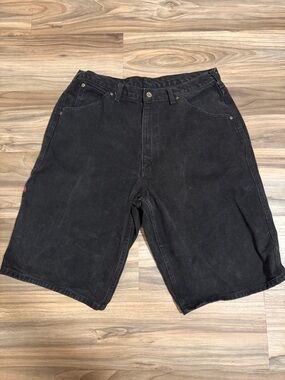 POLO RALPH LAUREN Men’s Carpenter VTG Baggy Loose Jean Shorts Black Wash Sz. 33